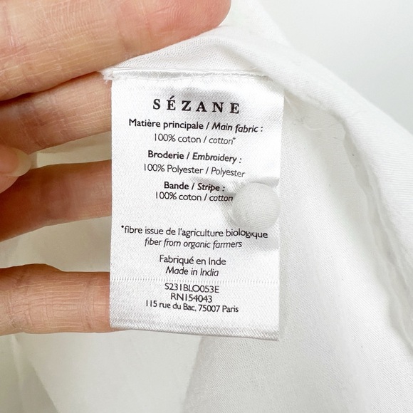 Sezane Solea Blouse in Ecru 36 - Picture 5 of 12